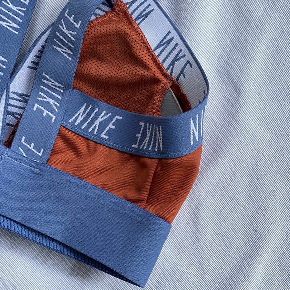 Trendy Nike Dri-Fit Sports Bra - Yoga & Running, Size Small, Orange & Blue - Picture 2 of 9